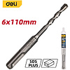 Бур по бетону Deli YS EDH-Y06110, 6x110 мм, SDS-PLUS - 2