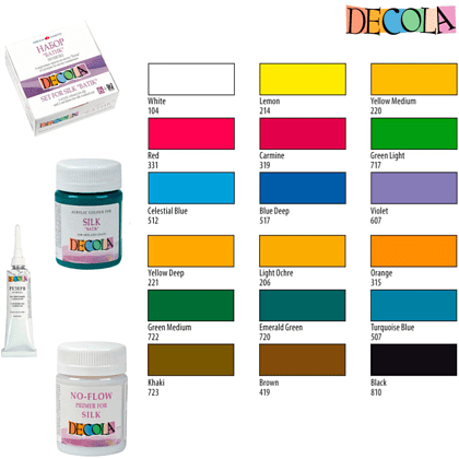 Краска акриловая по шелку перламутровая "Декола", 512 небесно-голубая, 50 мл., банка - 2