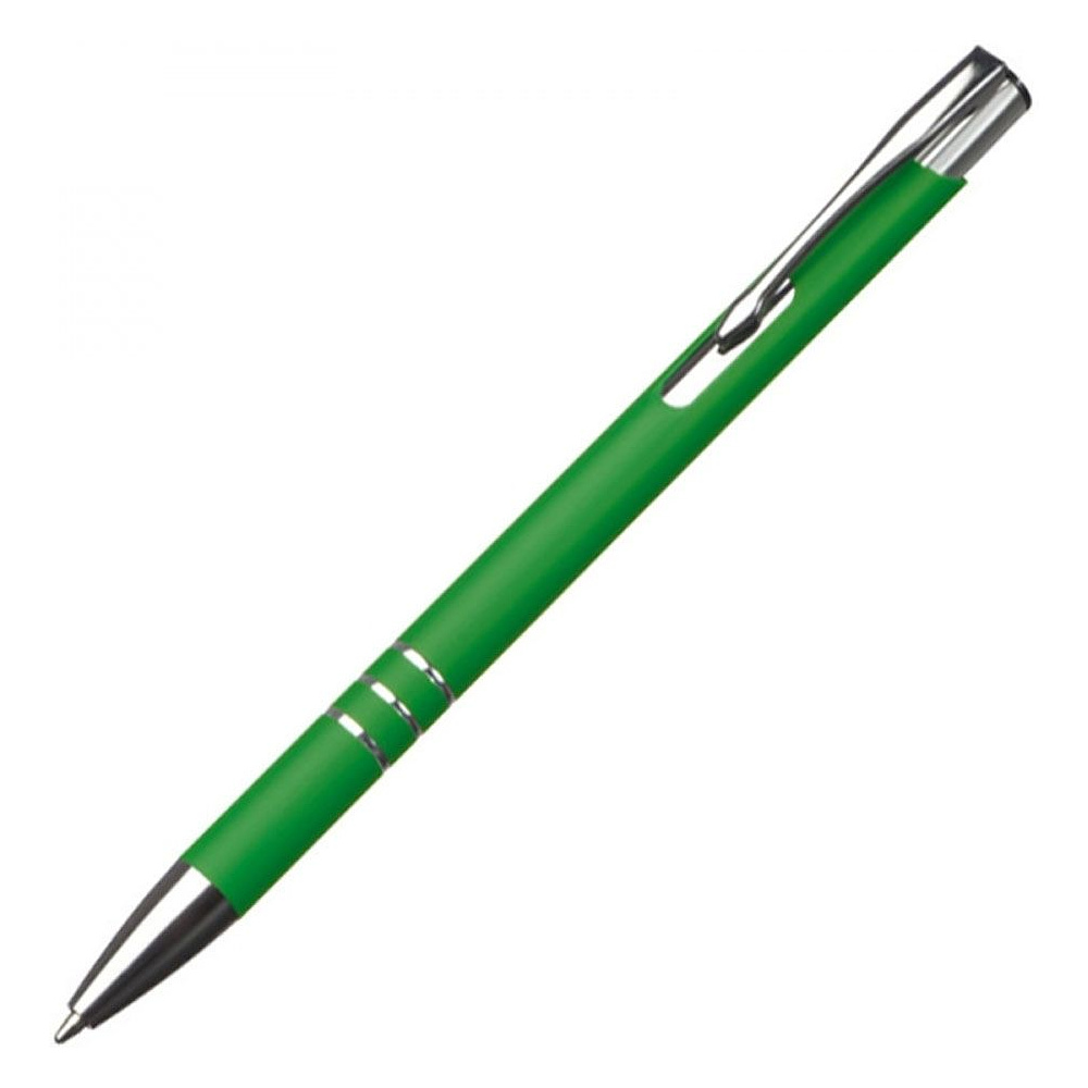 Ручка шариковая автоматическая "New Jersey", 0.7 мм, зеленый, серебристый, стерж. синий