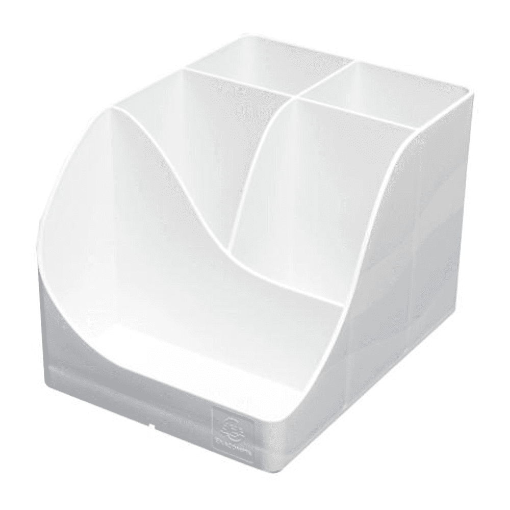 Подставка для ручек "Autentik", пластик, 5 делений, белый - 5