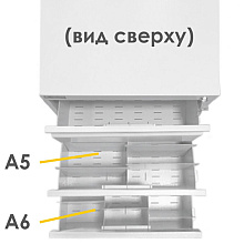 Шкаф картотечный "ТК 3" (А5/А6), 665x525x535 мм