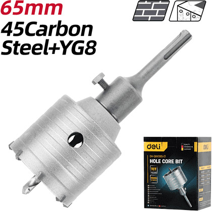 Коронка по бетону Deli YS EDH-QKK065-E1, 65 x 220 мм, SDS-PLUS - 4