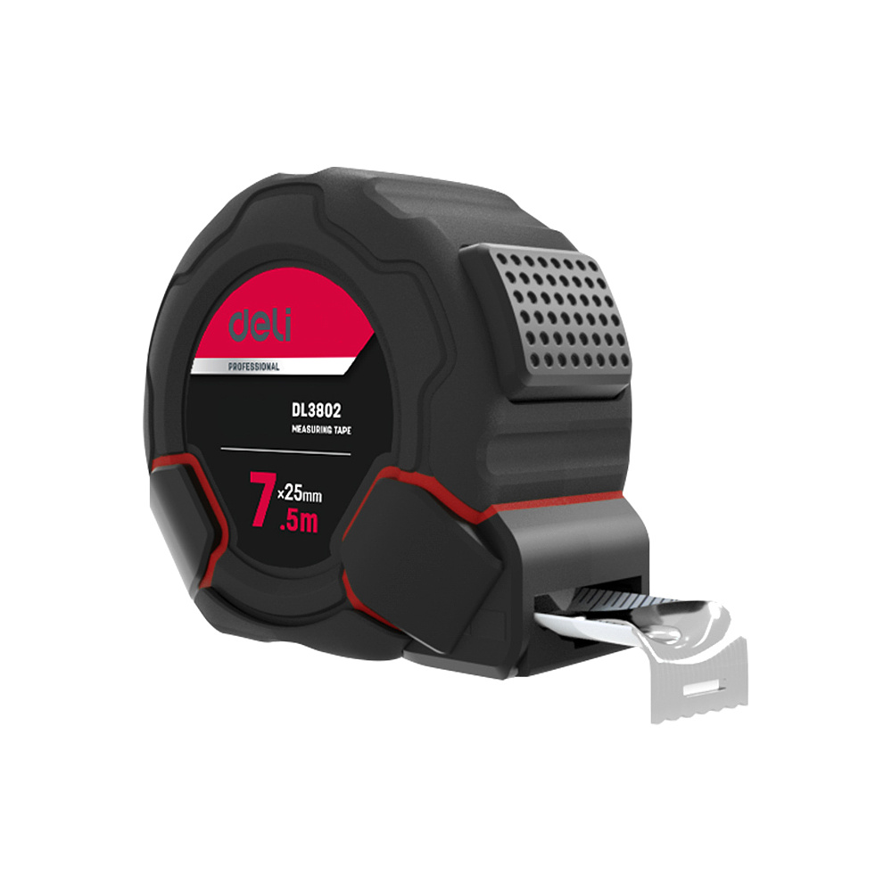 Рулетка "Deli 3802", 7,5 м, черный