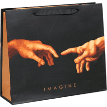 Пакет бумажный подарочный "Imagine", 23х18х10 см