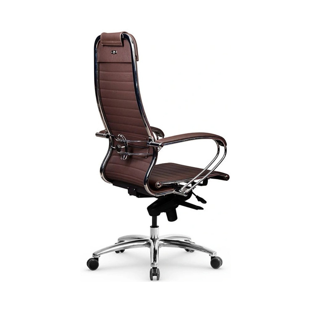 Кресло для руководителя "METTA SAMURAI K-1.04", экокожа, металл, темно-коричневый - 3