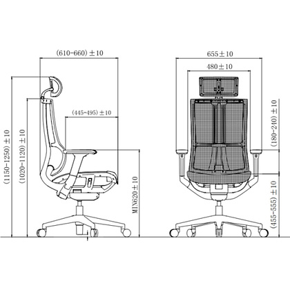 Кресло для руководителя SitZone E-303-001A-P1-WH сетка, серый - 6