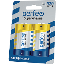 Батарейки алкалиновые Perfeo "1.5 V LR20/D", 2 шт. 