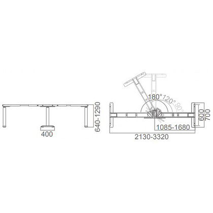 Каркас стола с электроприводом трехмоторный AOKE, Well Desk Wing Pro, черный (AK3YJYT-TYZF3-90/120/180 BK) - 9