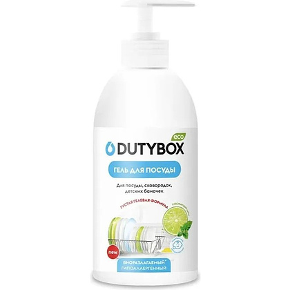 Средство для мытья посуды "Dutybox Лайм и мята", экологичное, 500 мл