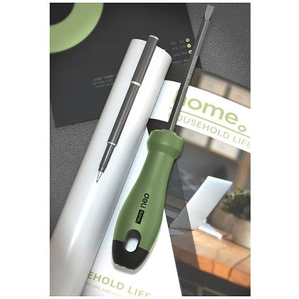 Отвертка "Deli Home" крестовая PH1*100 мм., зеленый - 2