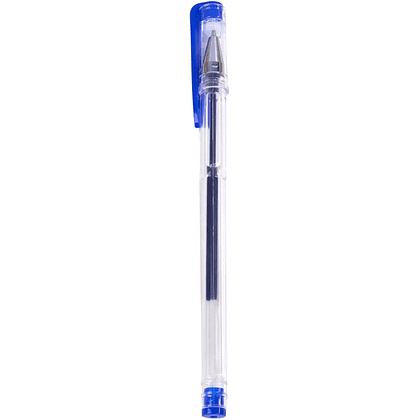 Ручка гелевая "Office Products", 0.5 мм, прозрачный, стерж. синий - 2