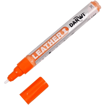 Маркер акриловый для кожи "Darwi", 2 мм, оранжевый - 2