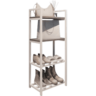 Обувница ALLERD 2+2 RION, белый муар, 440х250х1030, бетон