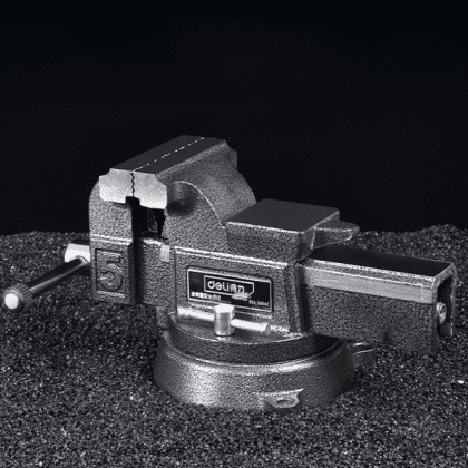 Тиски стальные Deli YS EDL2904Z, поворотные, с наковальней, 4"-100 мм - 2