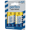 Батарейки алкалиновые Perfeo "1.5 V LR20/D", 2 шт.  - 4