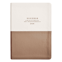 Ежедневник датированный "Success" на 2026 год, А5, 352 страницы, белый, бежевый