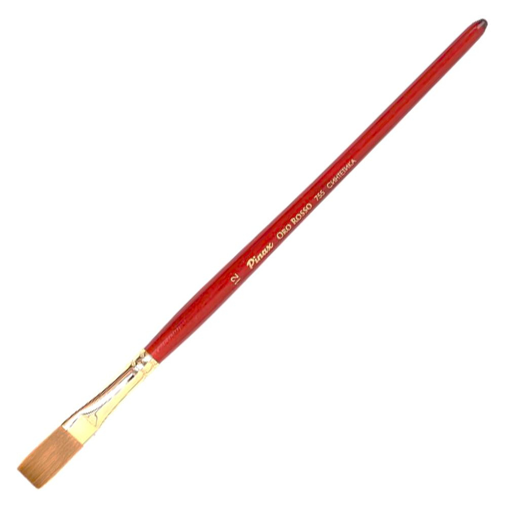 Кисть для рисования "Pinax ORO ROSSO", синтетика, плоская, удлиненная, №12