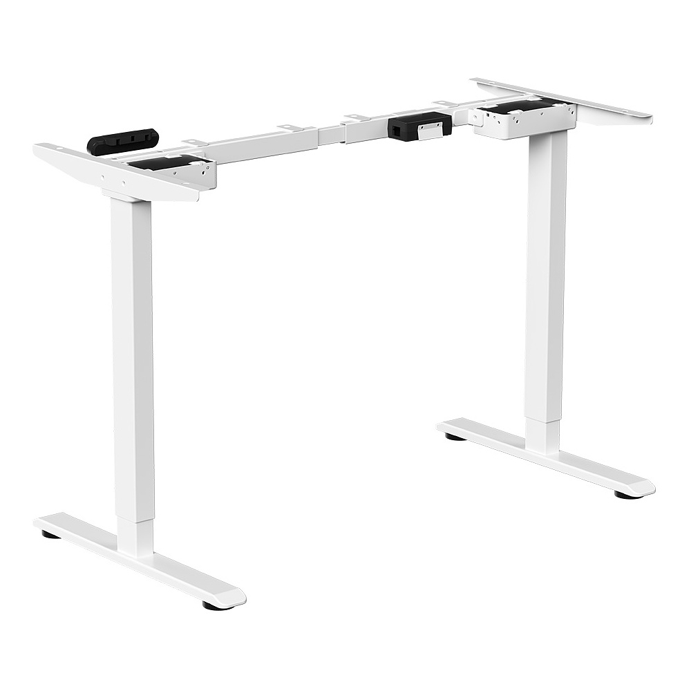 Стол с электроприводом WellDesk Prime 1300x675х18 белый/дуб термо черно-коричневый (9191462+9178193) - 5