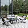 Комплект мебели садовой AksHome GARDENIA (кресло  2 шт, диван 1 шт, стол 1 шт), черный - 9