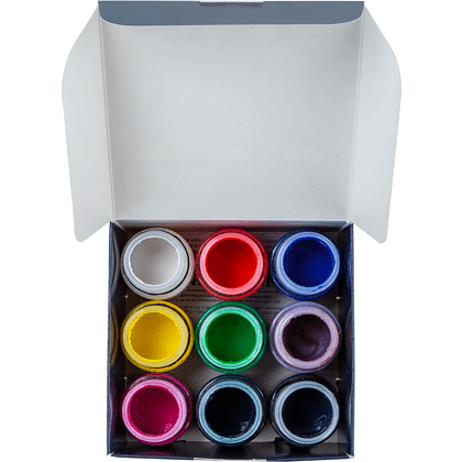 Краска акриловая по стеклу и керамике "Декола", набор 9 цветов, 20 мл, банки - 7
