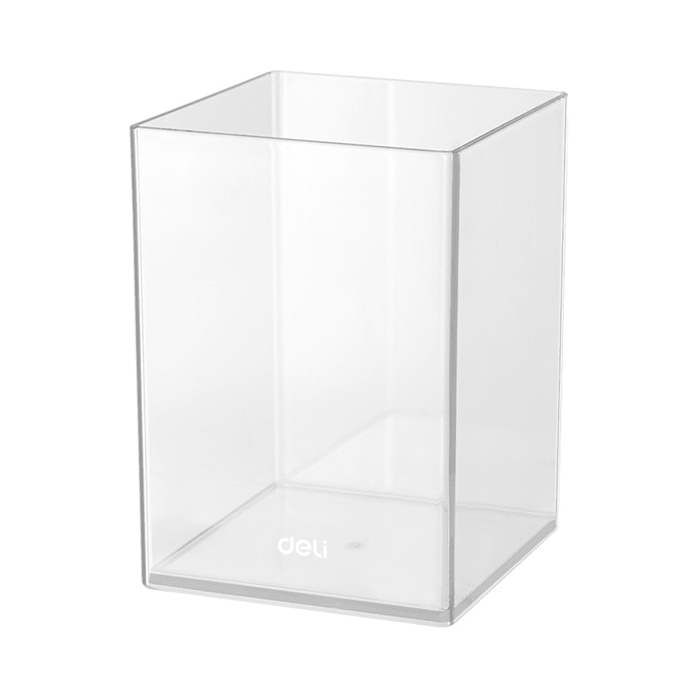Карандашница "Deli", прозрачный