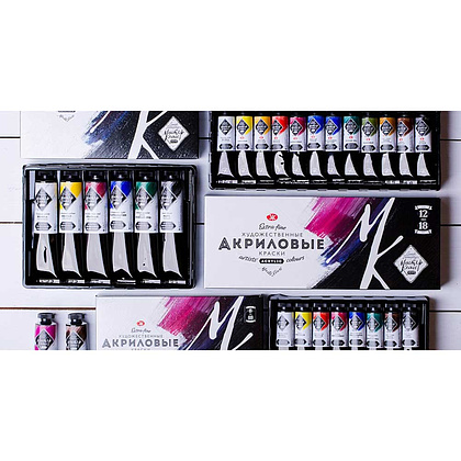 Краски акриловые "Мастер Класс" 12 цв., 18 мл., подарочный - 2