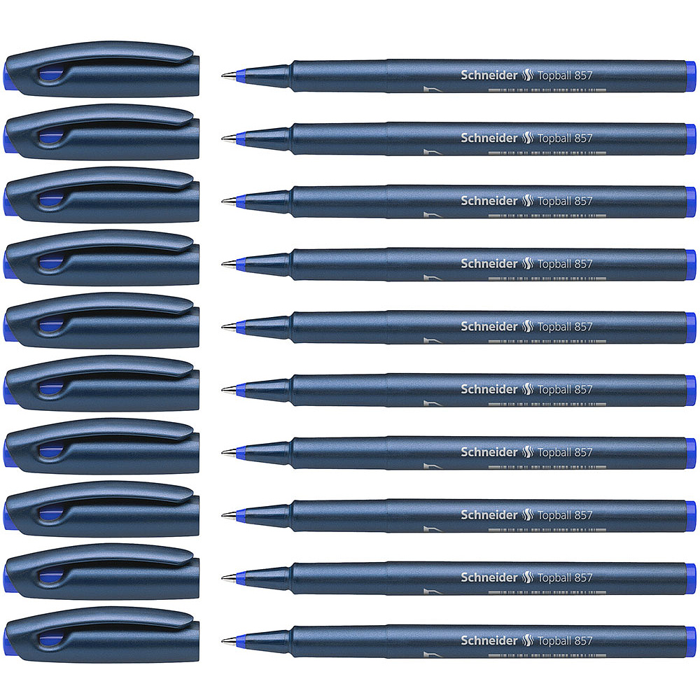 Ручка-роллер "Schneider Topball 857", 0.6 мм, синий, стерж. синий - 6