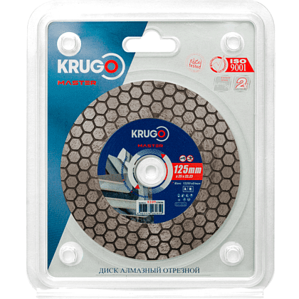 Круг алмазный по керамике Krugo Master, 125х25 мм, сплошной - 2