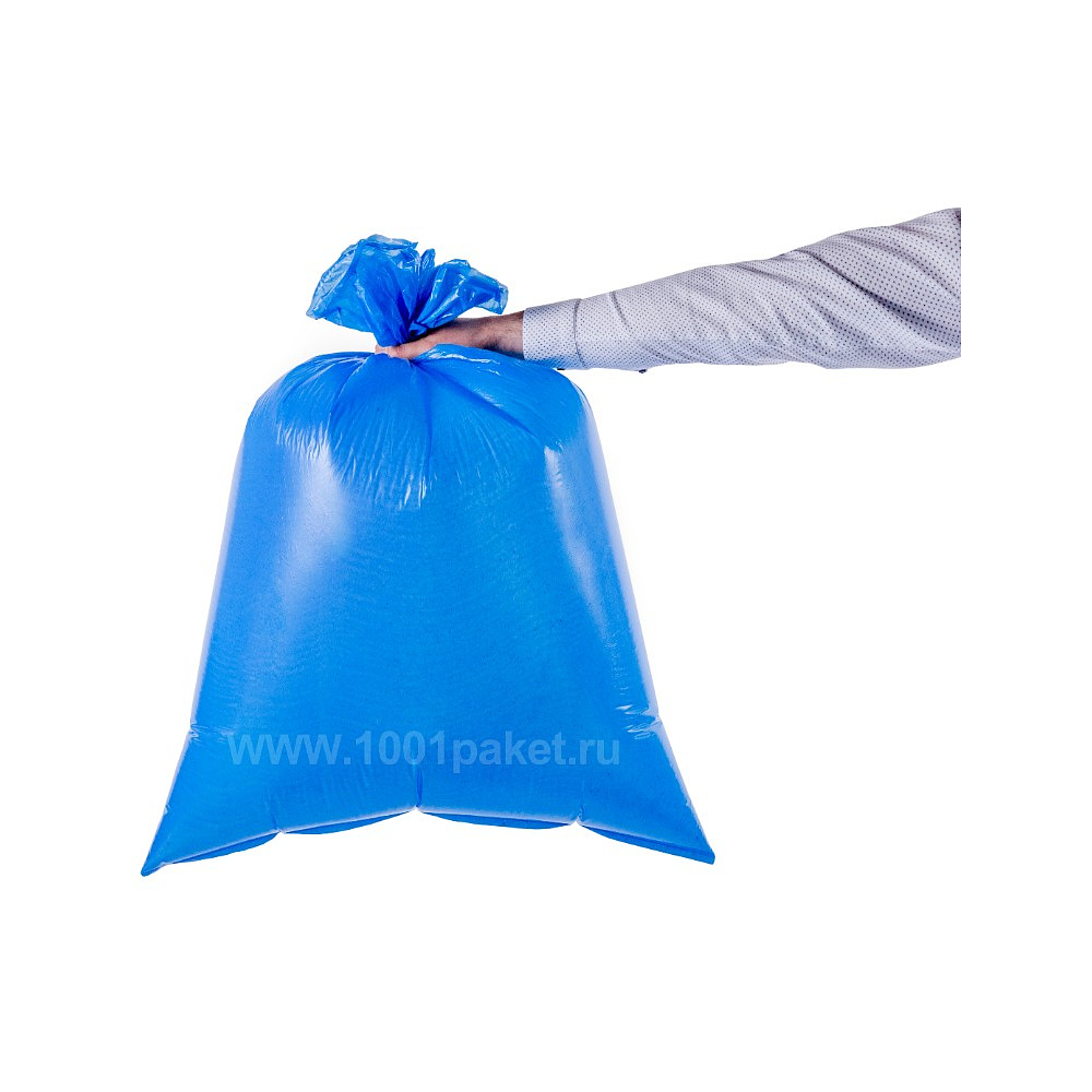Мешки для мусора Ромашка Премиум, 120 л, ПВД, 35 мкм, 70х110 см, 10 шт/рулон, синий - 2