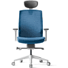 Кресло для руководителя BESTUHL "J1", сетка, ткань, пластик, голубой, -50% - 2