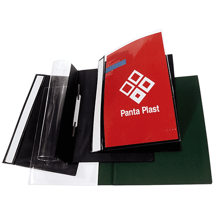 Папка-скоросшиватель "Panta Plast", А4, панорама, черный - 3
