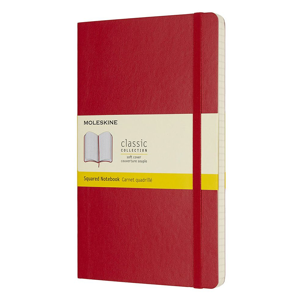 Блокнот "Classic Soft Large", А5, 96 листов, клетка, красный