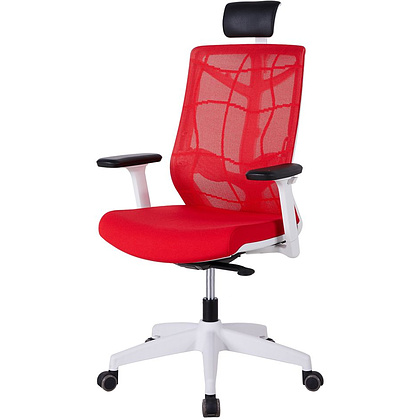 Кресло для руководителя "Nature II Slider", пластик, ткань, красный