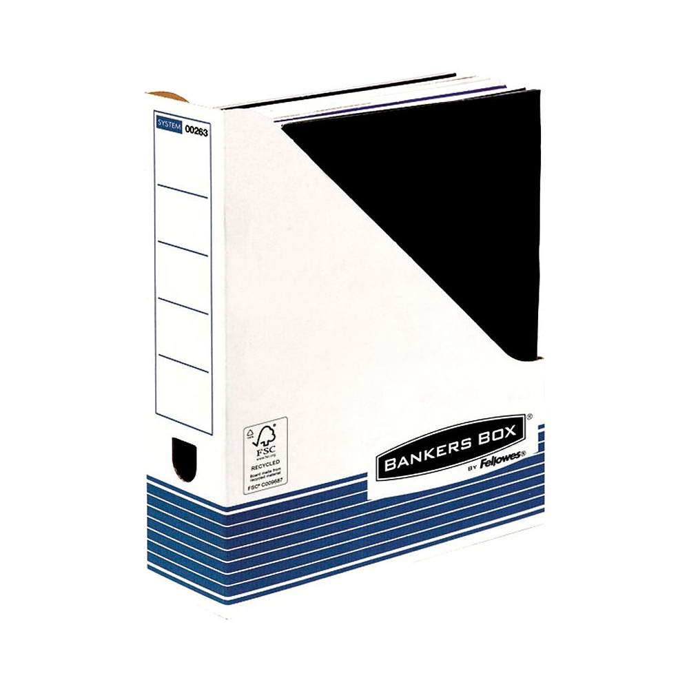 Короб архивный "BankersBox System", 80x312x258 мм, картон
