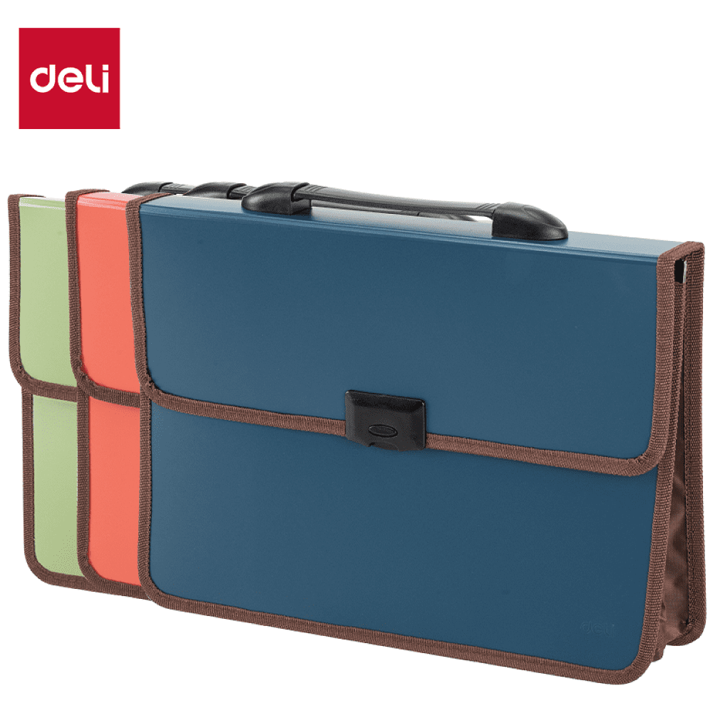Портфель на 2 деления Deli, пластик, 2, ассорти