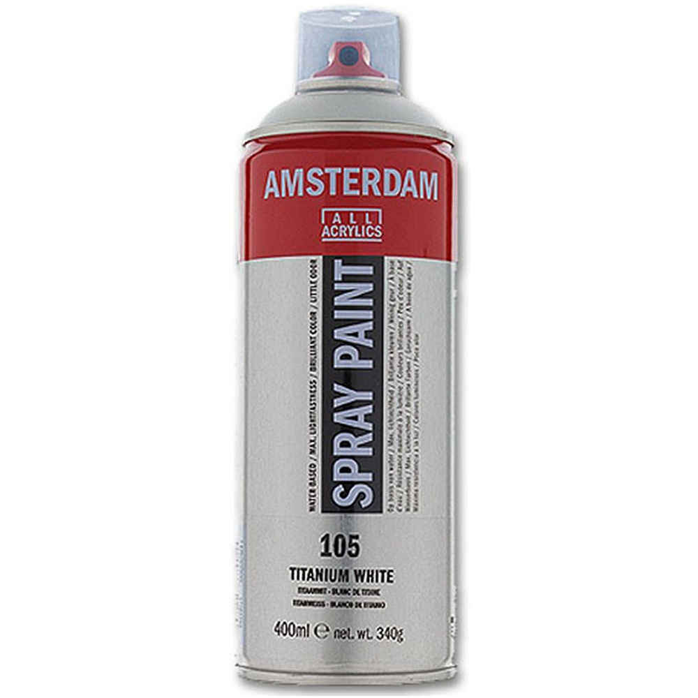 Краски-спрей акриловые "Amsterdam", 105 белила титановые, 400 мл