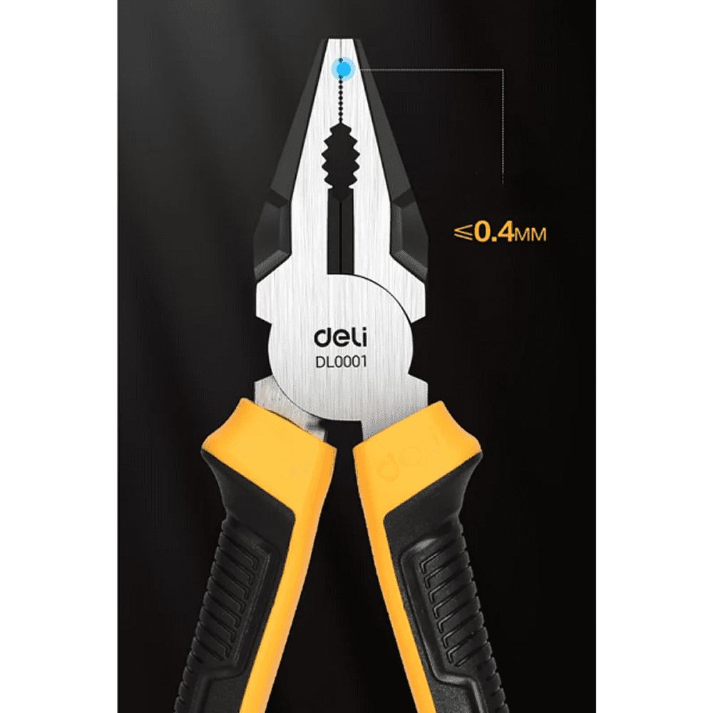 Плоскогубцы Deli YS EDL0003, 200 мм, 2-х компонентные рукоятки - 10