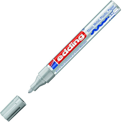 Маркер перманентный на нитрокраске Edding "750", красный - 6