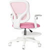 Кресло детское Бюрократ Burokids 3, сетка, ткань, пластик, корпус белый, подставка для ног, розовый - 4