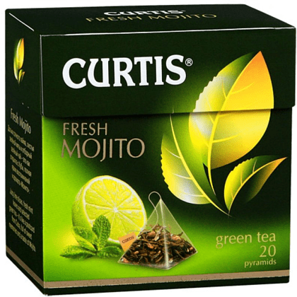 Чай "Curtis" Fresh Mojito, 20 пакетиковx1.7 г, зеленый