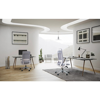 Кресло компьютерное SitZone E-VL002A, сетка, ткань, пластик, черный - 8