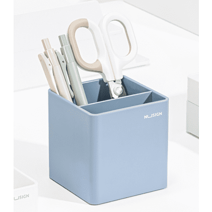 Подставка для ручек "Nusign", пластик, 2 деления, лазурный - 2