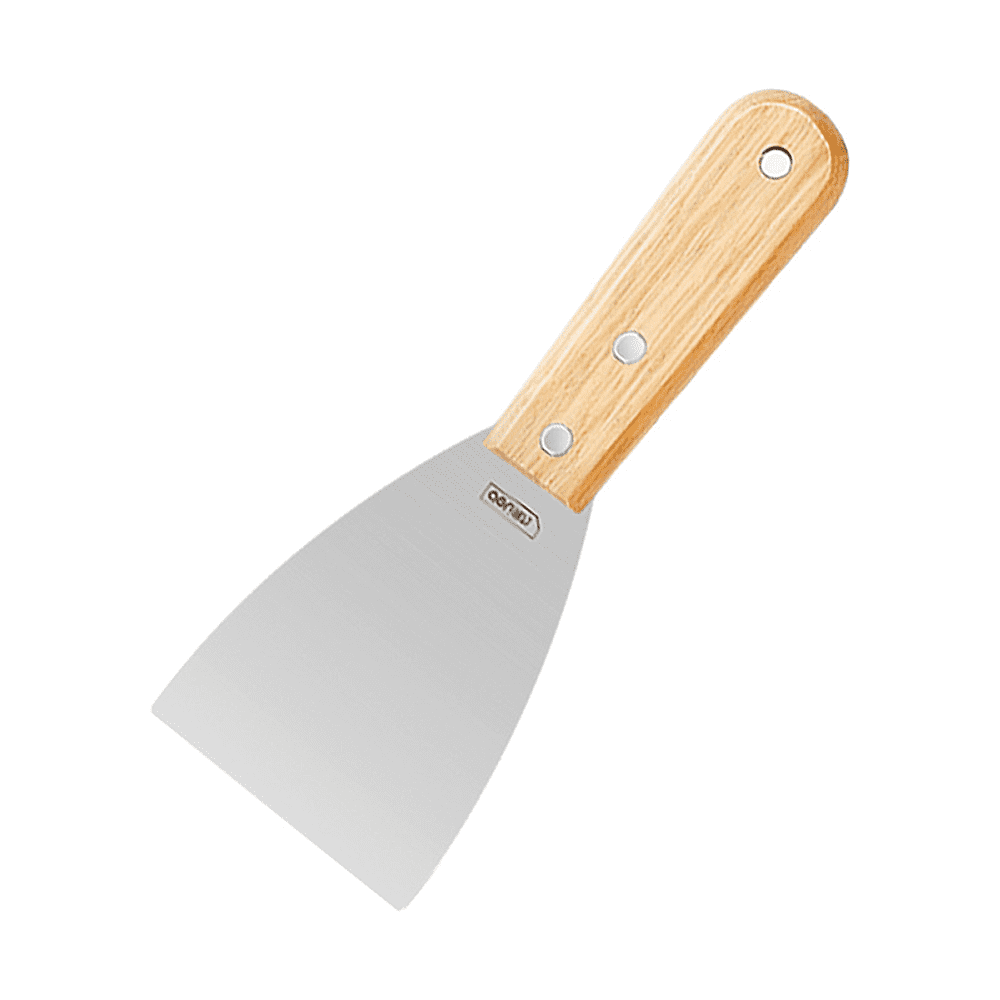 Шпатель Deli YS DL-HD3C, нержавеющий, 75 мм, деревянная рукоятка