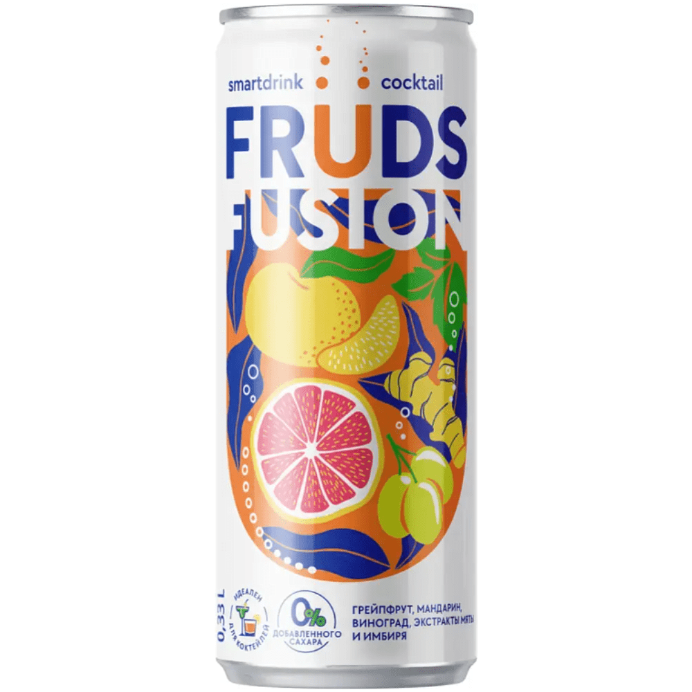 Напиток "Fruds Fusion", вкус грейпфрут-мандарин-белый виноград, 0.33 л