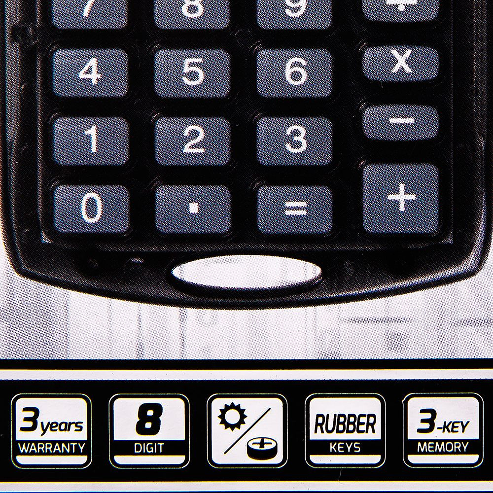 Калькулятор карманный Rebell "StarletV WB", 8-разрядный, фиолетовый - 3