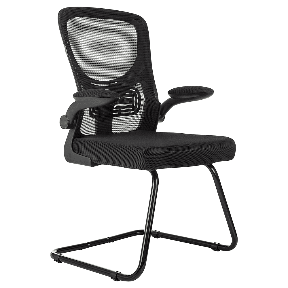 Кресло на полозьях Бюрократ "MC-109", сетка, ткань, металл черный, черный