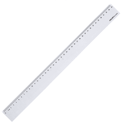 Линейка "Deli 6240", 40 см, прозрачный
