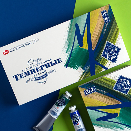 Краски темперные "Мастер Класс", набор 10 цветов, тубы - 6