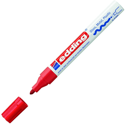 Маркер перманентный на нитрокраске Edding "750", красный