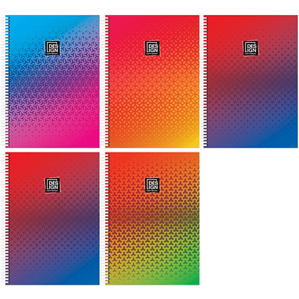 Тетрадь "Градиент", А4, 80 листов, клетка, ассорти